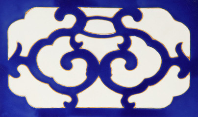 Background and texture Ancient pattern on ceramic tile