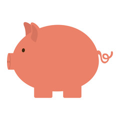 Piggy icon. Money financial item commerce market and buy theme. Isolated design. Vector illustration