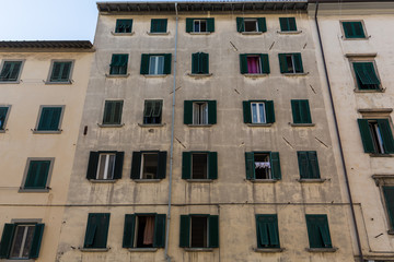 Fototapeta premium facade of a building in Livorno, Italy