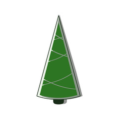 Christmas tree Icon flat vector new year