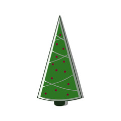 Christmas tree Icon flat vector new year