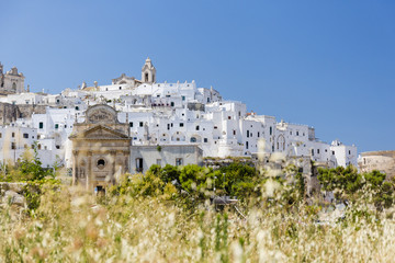 The historic town of Ostuni, known as the White city, Apulia, Italy
