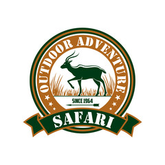 Hunting safari outdoor adventure club vector sign © Vector Tradition