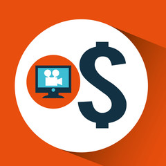 computer connection film money concept vector illustration eps 10