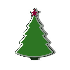 Christmas tree Icon flat vector