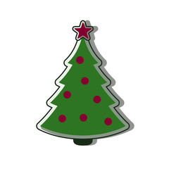 Christmas tree Icon flat vector