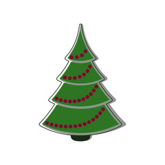 Christmas tree Icon flat vector