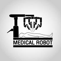 medical robot icon vector