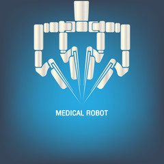 medical robot icon vector