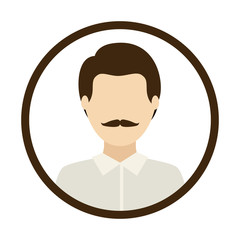 Man icon. Male avatar person people and human theme. Isolated design. Vector illustration