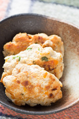 Japanese cuisine, home made chicken ball called Tori no Tsukune
