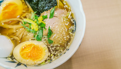 Japanese ramen noodle on table