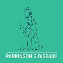 PARKINSON'S DISEASE vector logo icon design template