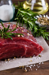 Raw beef fillet