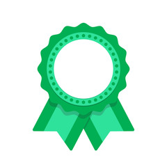 Seal ribbon green vector