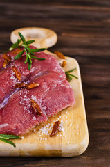 Raw beef fillet