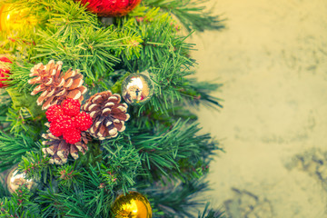 Christmas tree and decorations