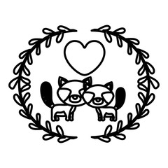 Raccoon cartoon icon. Animal cute life and nature theme. Isolated design. Vector illustration