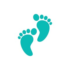 Foot print logo vector