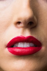  Close up of lips with makeup on them