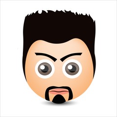 Smile man. Vector illustration.