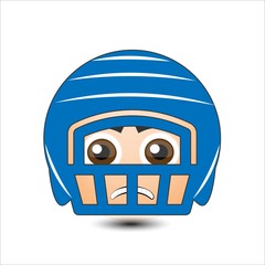 Smile rugby player. Vector illustration