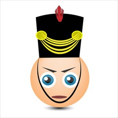 Smile hussar. Vector illustration
