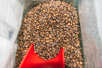 coffee beans for sale in store