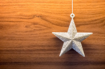 Fototapeta na wymiar Glittering star ornament