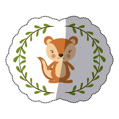 Squirrel cartoon icon. Animal cute life and nature theme. Isolated design. Vector illustration