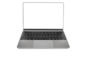 computer office supplies and gadgets laptop , notebook isolate On a white background  With Clipping path.