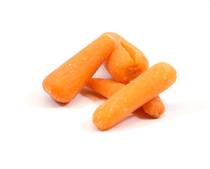 Pile of delicious organic baby carrots