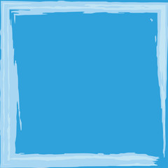 Paint border and frame design on blue background | grunge graphic decorative design