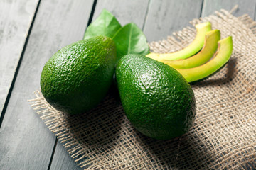 avocado on a wooden background