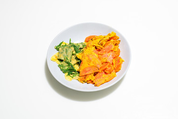 Climbing wattle and carrot omelette (thai food)