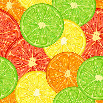 Citrus seamless pattern