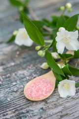 Spa and wellness setting with jasmin 