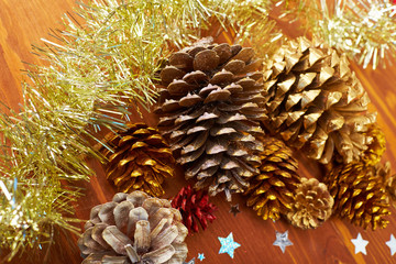 Christmas background wooden