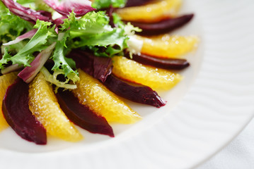 beet and orange napoleon salad