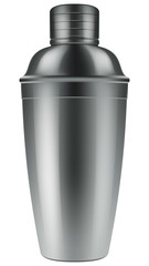 Silver shaker. Vector illustration.