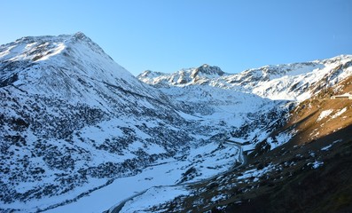 Fototapeta premium Mountain, snow,winter,switzerland,water.
