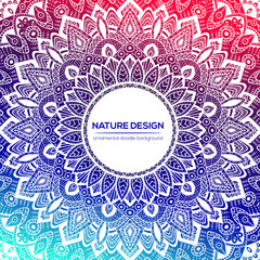 Tribal mandala design set. Vintage decorative elements.