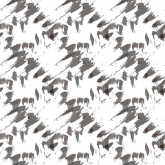 Vector seamless pattern. Abstract background with brush strokes.