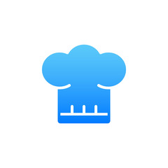 Chef hat icon vector, solid flat sign, colorful pictogram isolated on white, logo illustration