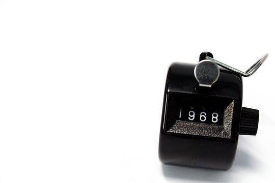 Counter on white background