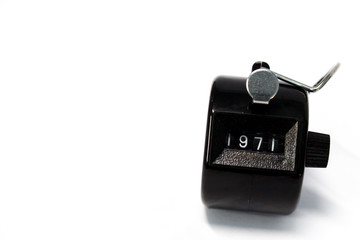 Counter on white background