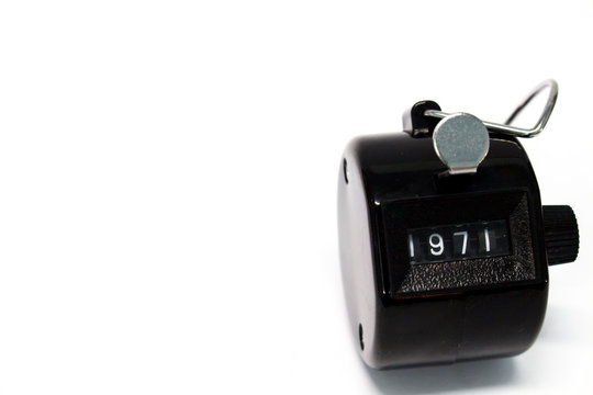 Counter on white background