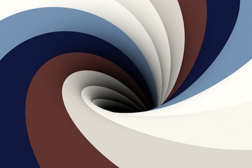 a black hole in a blue color 3D illustration