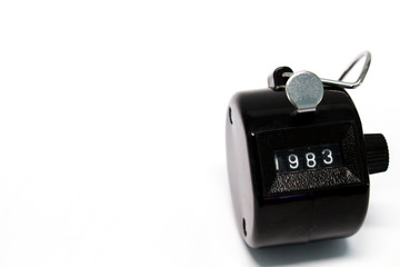 Counter on white background