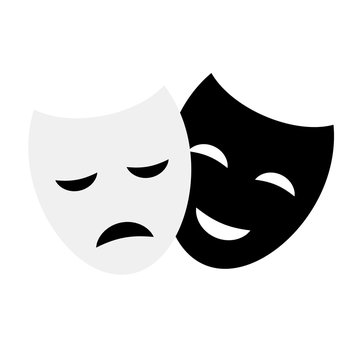 Theater masks vector.